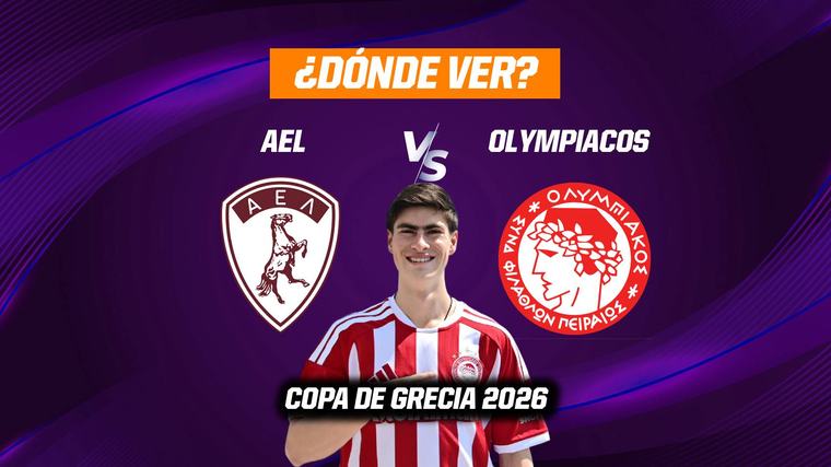 AEL vs Olympiacos EN VIVO: Dónde ver a Hormiga González en TV, online y hora Copa de Grecia 2026-27