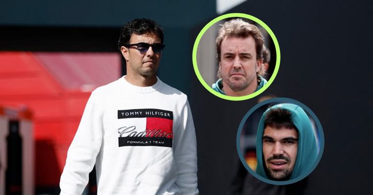 Checo Pérez lanza atrevido mensaje a Fernando Alonso y Lance Stroll previo al Gran Premio de Italia de F1