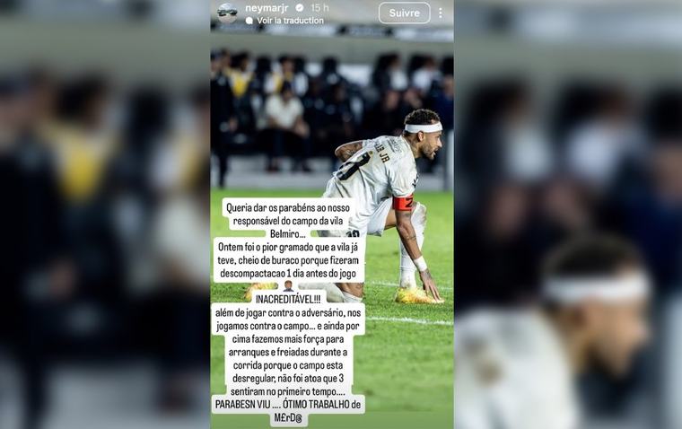 Explota Neymar contra jardineros del estadio del Santos