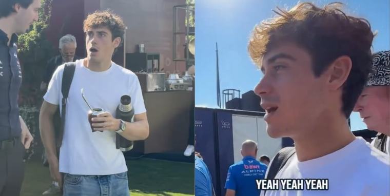 Franco Colapinto y su icónica reacción al ver a una “leyenda” del automovilismo en el GP de Italia (VIDEO)