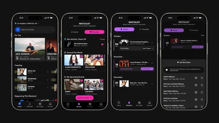 Ticketmaster México renueva su app para descubrir y seguir eventos en vivo
