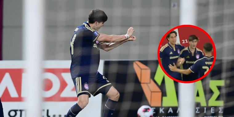 Armando Hormiga González anota su primer gol con el Olympiacos ante el AEL en la Copa de Grecia (VIDEO)