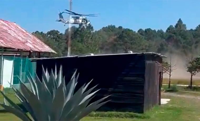 Sufren contusiones 7 tras aterrizaje de emergencia de helicóptero militar