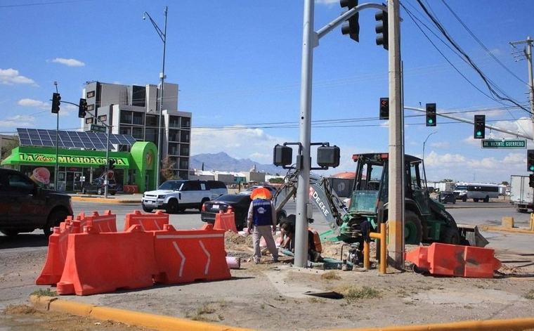 Alerta por obras nocturnas en la avenida Bermúdez y Vicente Guerrero