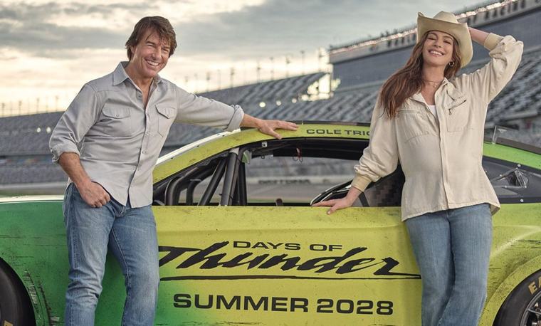 Arrancan Tom Cruise y Anne Hathaway secuela de Días de trueno