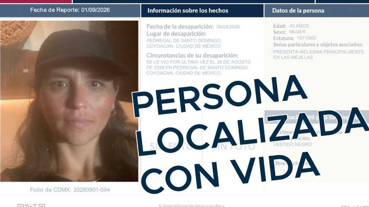 Localizan con vida a Jenny Kalindy Bolívar en CDMX tras activarse la Alerta ANBI
