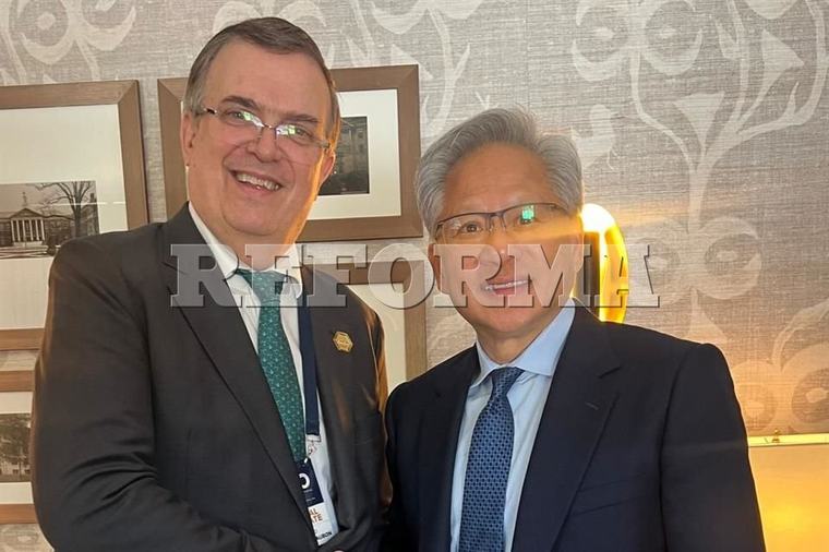 Hablan Ebrard y CEO de Nvidia sobre la IA