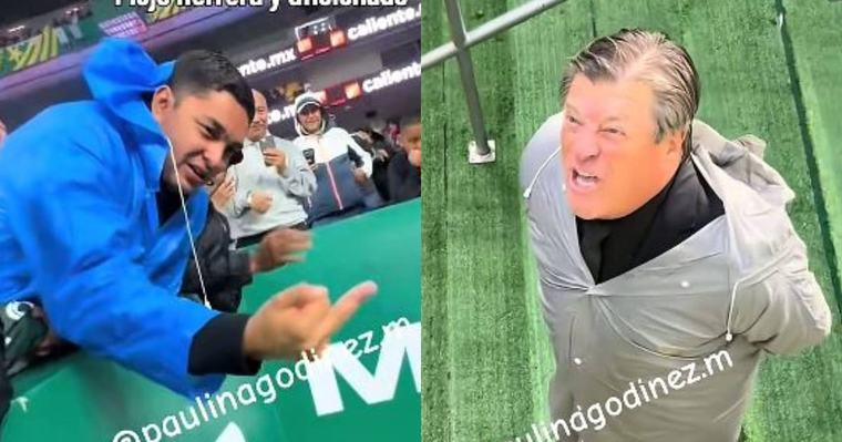 ‘Afuera te cagas entero’; Piojo Herrera se encaró con un fan tras el Atlante-León (VIDEO)
