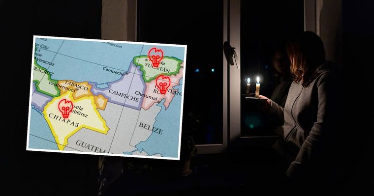 Termina apagón en el sureste: Luz regresa al 100% en Yucatán, Quintana Roo y Chiapas