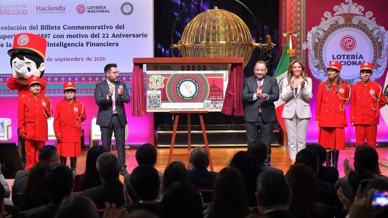 Emite Lotería Nacional billete conmemorativo por el 22 aniversario de la Unidad de Inteligencia Financiera