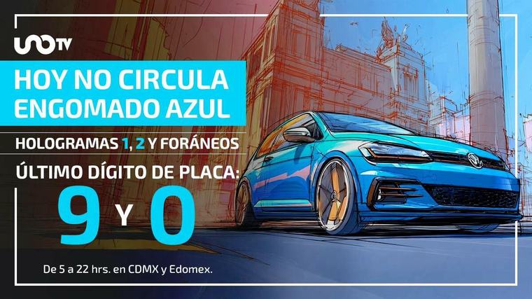 Hoy No Circula viernes 4 de septiembre: autos azules 9 y 0 descansan