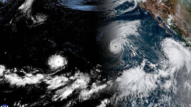 Histórico El Niño alimenta la rara sucesión de tres tormentas en el Pacífico